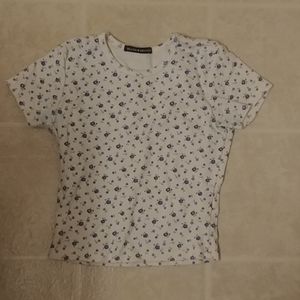 Floral cropped shirt